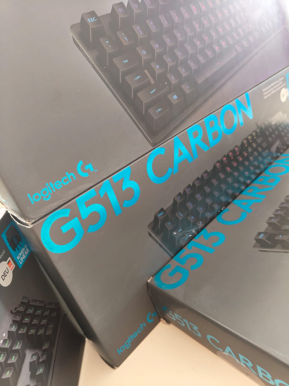 Logitech G513 Carbon mechanische RGB Gaming Tastatur QWERTZ Romer G linear Demo