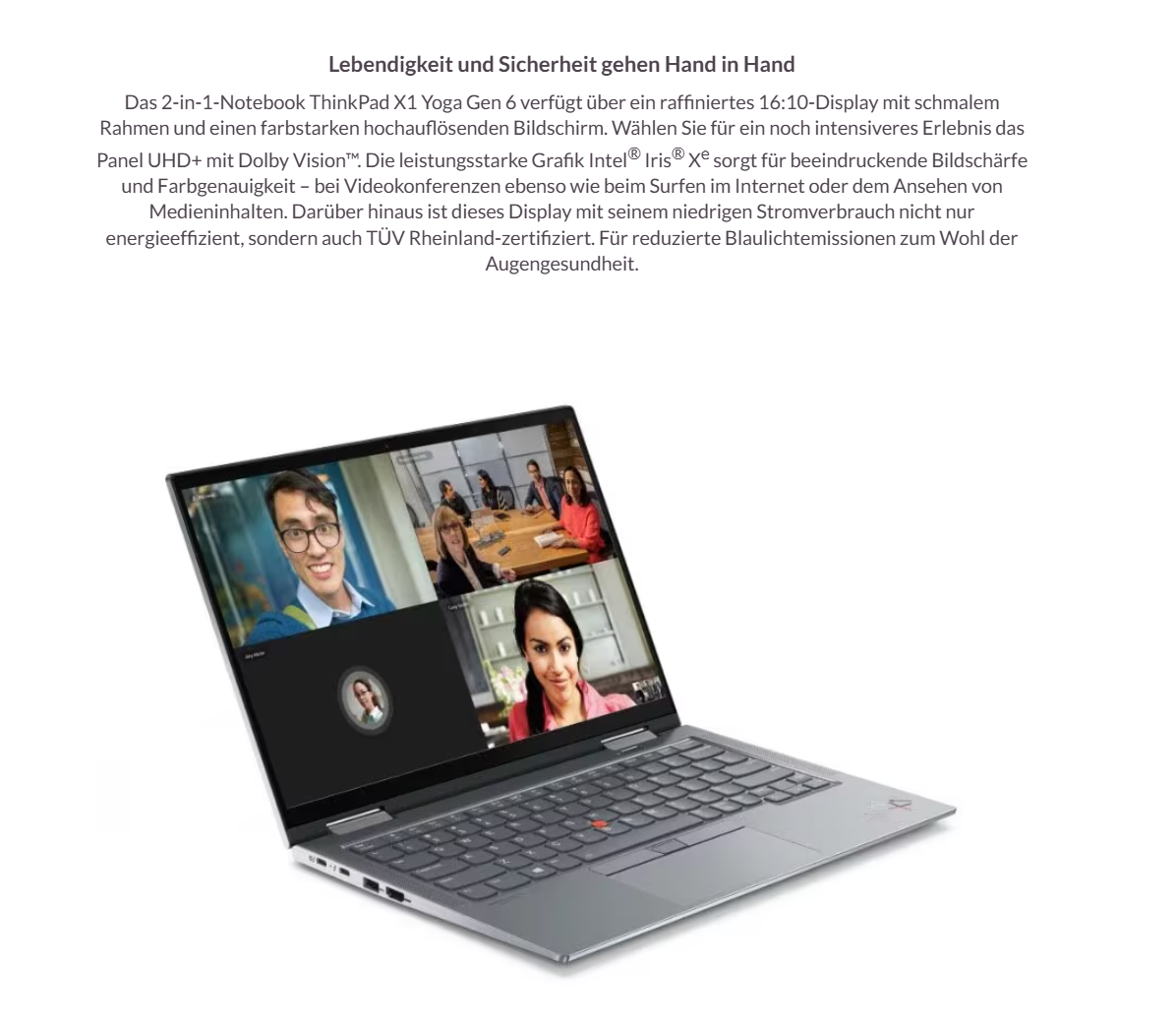 Lenovo ThinkPad X1 Yoga Gen 6 – i5  32GB RAM  512GB SSD  LTE Touch convertible – QWERTZ