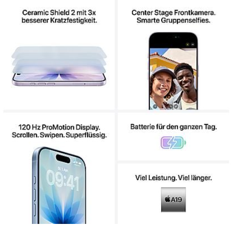 iPhone 17 Salbei 256 GB Demoware nie aktiviert
